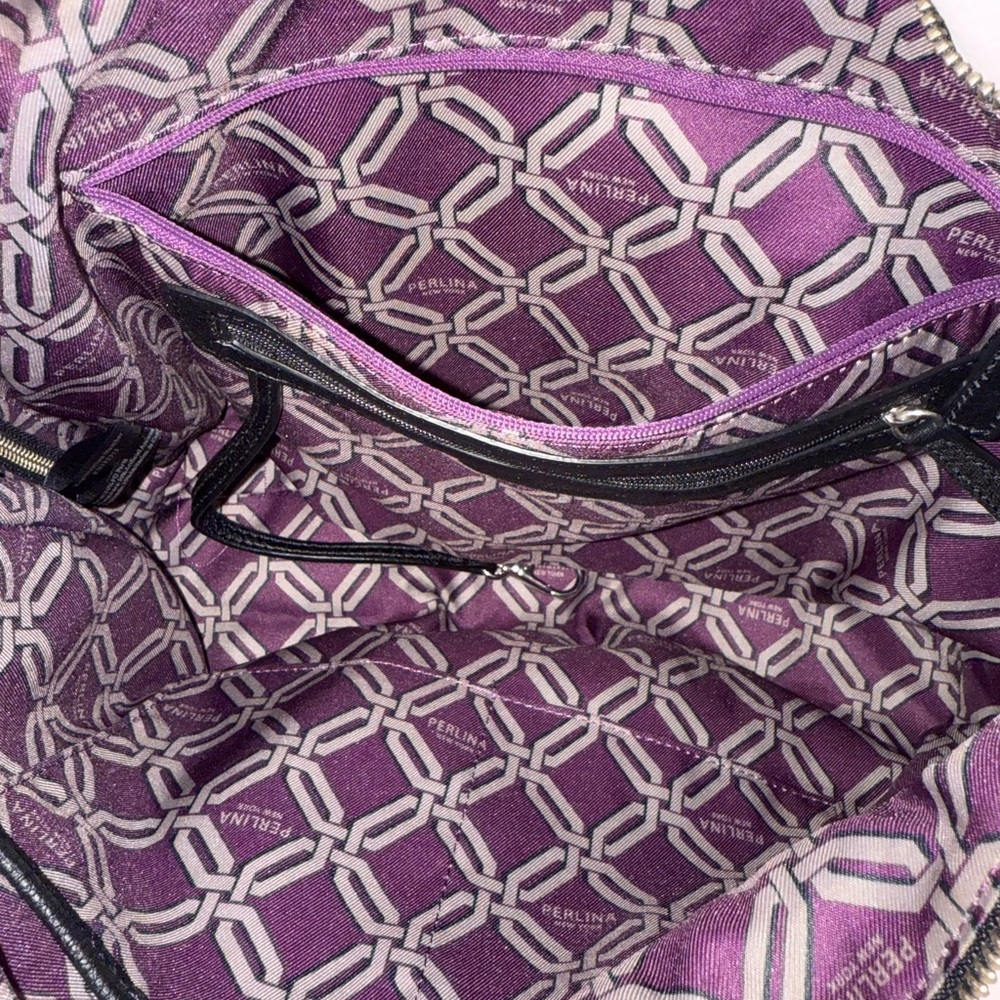 Perlina Black and White Shoulder Bag Modern Design - Picture 7 of 15